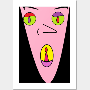 Pink face Posters and Art